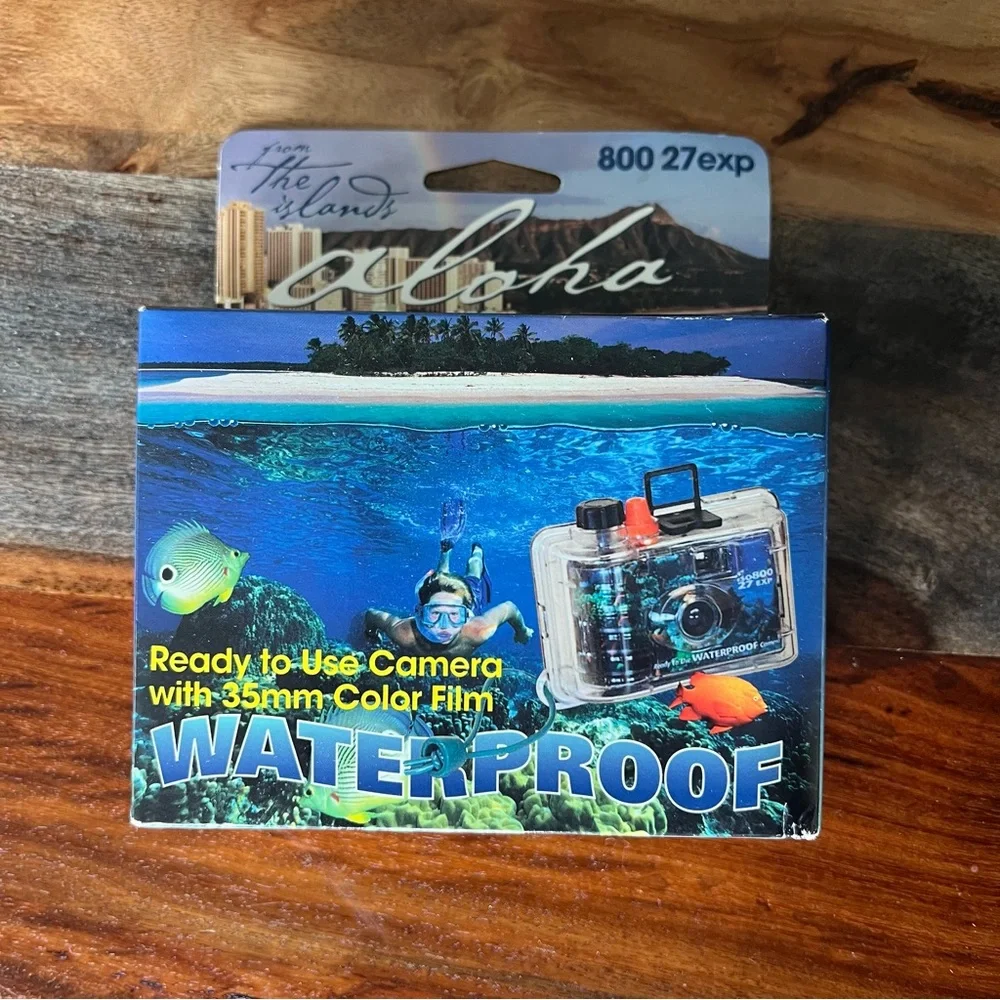 New In Box 35mm Underwater Disposable Waterproof Camera Aloha Brand 800 26 exp